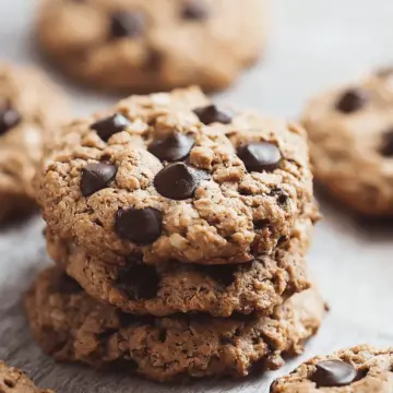 3 Ingredient Apple Chocolate Chip Cookies (No Flour, Eggs, Butter or Oil)