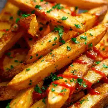 Baked Garlic Sriracha Fries