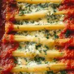 Spinach and Cheese Stuffed Manicotti