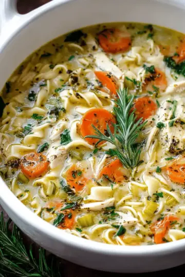 Rosemary Chicken Noodle Soup