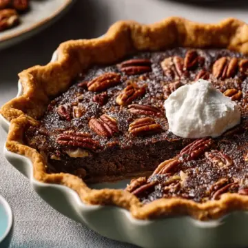 Espresso Pecan Pie with Cocoa Crust