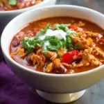 Crockpot Chicken Chili (with Roasted Red Peppers)