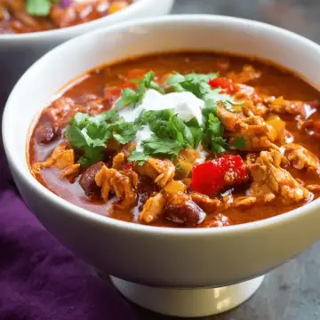 Crockpot Chicken Chili (with Roasted Red Peppers)