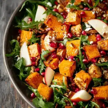 Fall Harvest Salad with Butternut Squash and Apple
