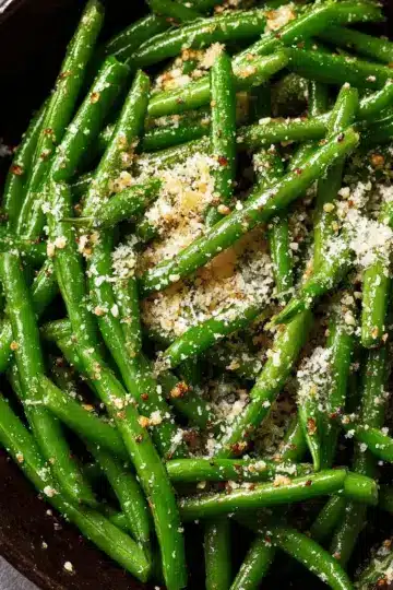 Garlic Green Beans with Parmesan