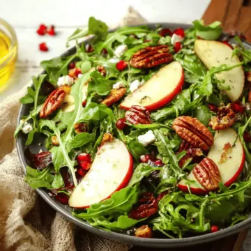 Apple Pecan Arugula Salad