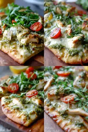 Pesto Chicken Flatbread Recipe