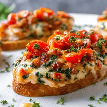 Easy Cheesy Bruschetta Chicken Bake with Tomatoes