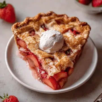 Brown Butter Strawberry Peach Pie