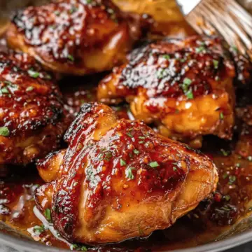Sweet and Spicy Glazed Chicken Thighs