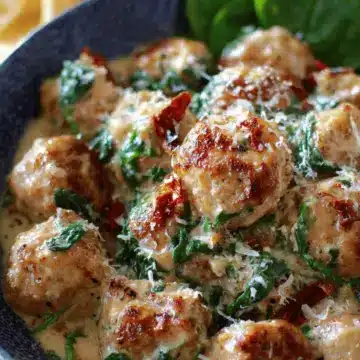 Creamy Spinach Turkey Meatballs