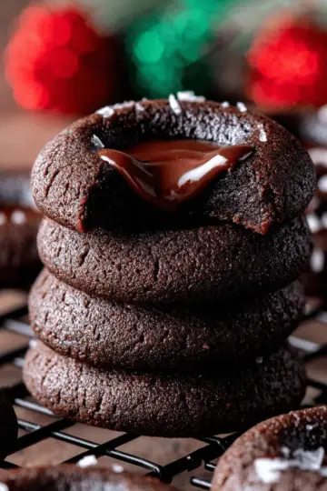 Chocolate Thumbprint Cookies