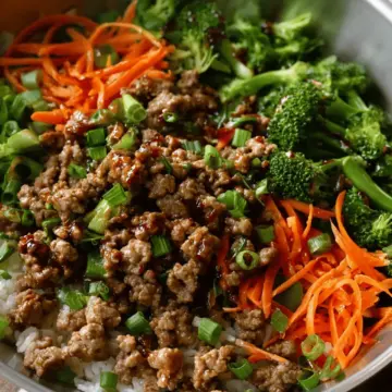 Ground Turkey Teriyaki Rice Bowl