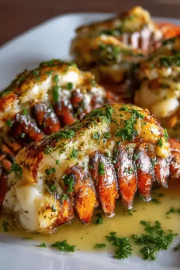 Grilled Lobster Tails with Garlic Lemon Butter Sauce
