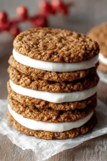 Gingerbread Oatmeal Cream Pies