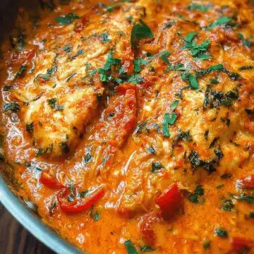 Tilapia in Roasted Pepper Sauce