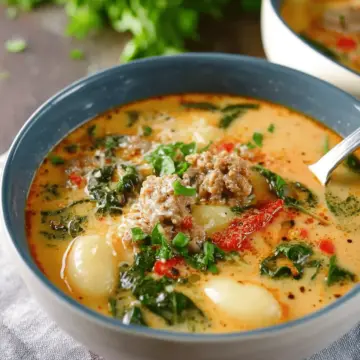 Gnocchi Sausage and Spinach Soup