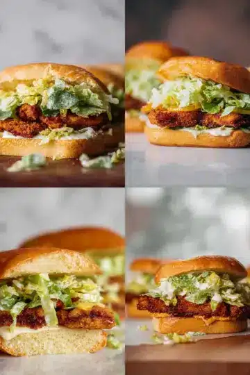 Crispy Chicken Caesar Sandwiches.