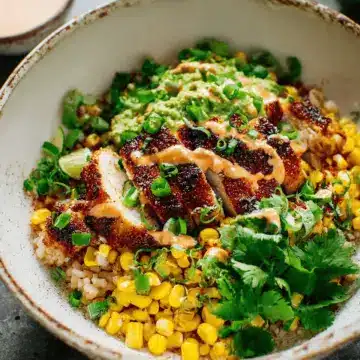 Street Corn Chicken Rice Bowl