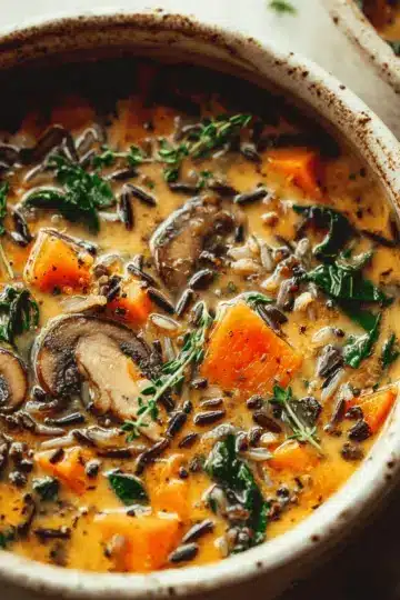 Cozy Autumn Wild Rice Soup