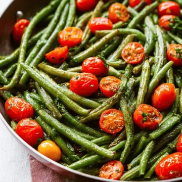 Roasted Green Beans with Cherry Tomatoes