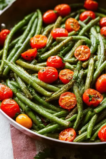 Roasted Green Beans with Cherry Tomatoes
