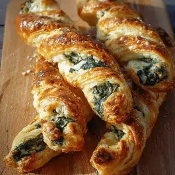 Easy Spinach and Feta Puff Pastry Twists Recipe for Flaky Appetizers
