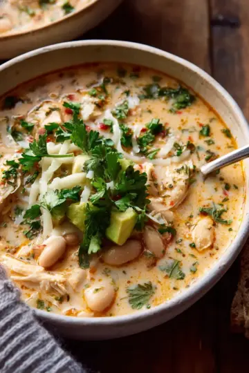Creamy White Chicken Chili.