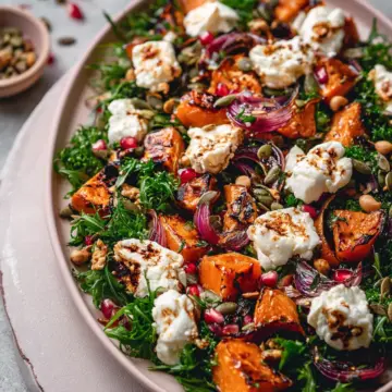 Roasted Sweet Potato Goat Cheese Salad