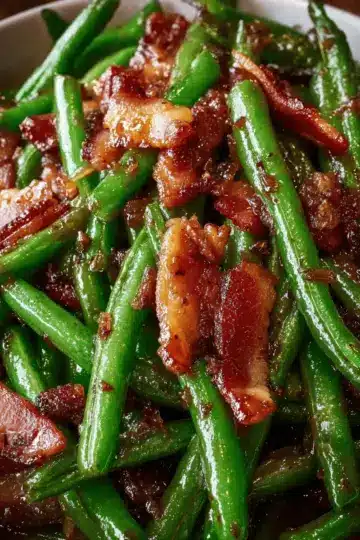Crack Green Beans Are an Irresistible 5-Ingredient Side with a Sweet, Smoky Bacon Glaze.