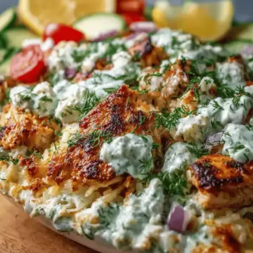 Dump and Bake Chicken Tzatziki Casserole