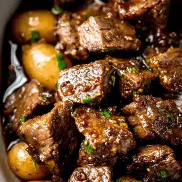 Slow Cooker Garlic Butter Beef Bites