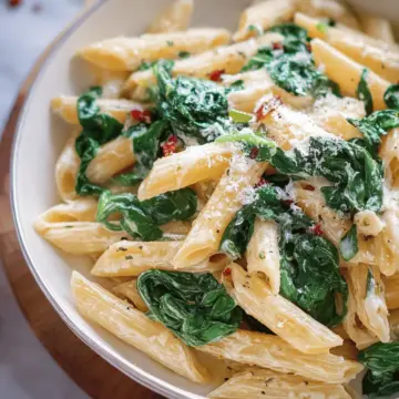 Pasta with Spinach, easy & quick!