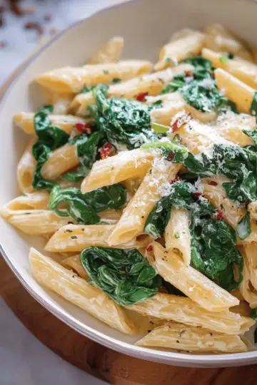 Pasta with Spinach, easy & quick!
