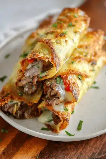 Keto Philly Cheesesteak Roll Ups