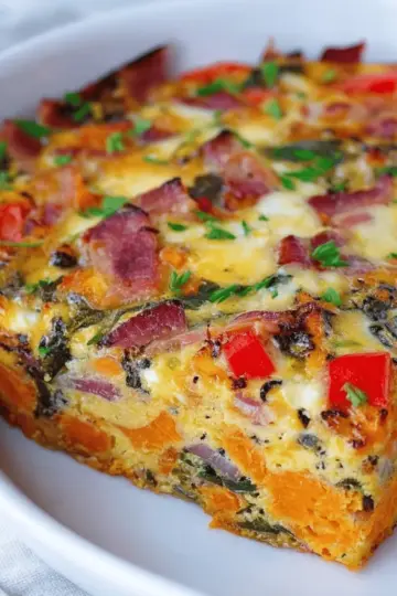 Sweetpotato Egg Casserole with Veggies