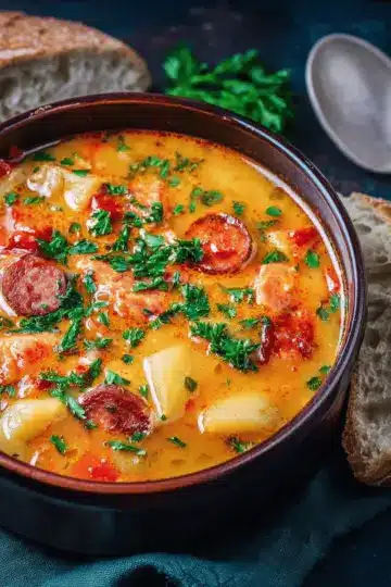Spanish Potato and Chorizo Soup