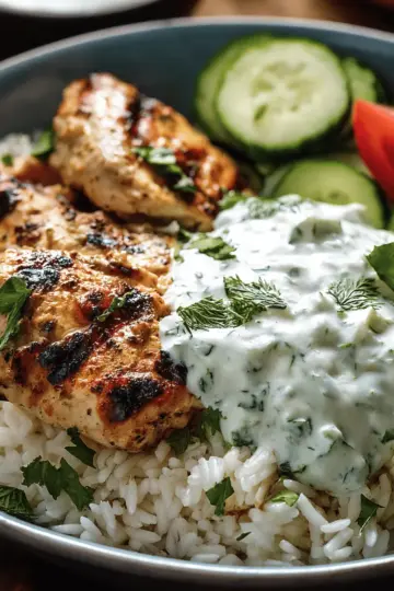 Dump-and-Bake Chicken Tzatziki with Rice Recipe