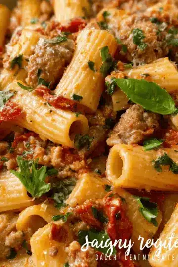 CREAMY SAUSAGE RIGATONI