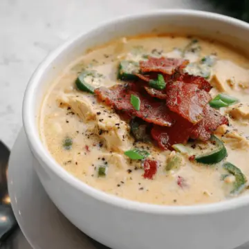 Jalapeno Popper Chicken Soup - low carb, gluten free