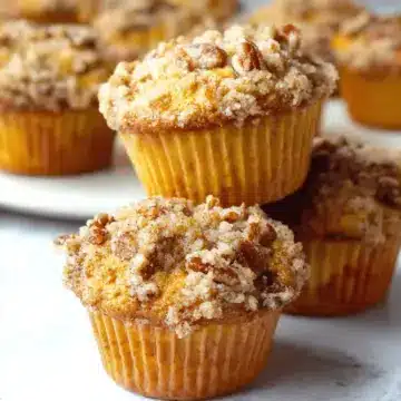 Peach Muffins with Pecan Crumb Topping