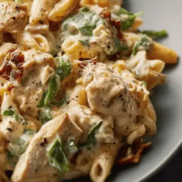 Slow-Cooker Creamy Tuscan Chicken Pasta