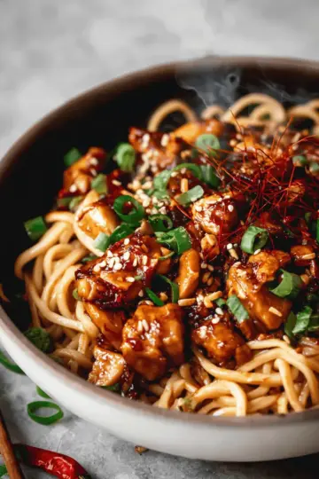 Kung Pao Chicken Noodles