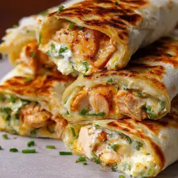 Easy Cheesy Garlic Chicken Wraps (Ready in 20 Minutes)