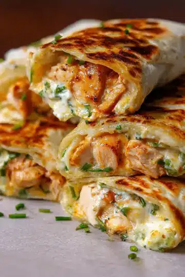 Easy Cheesy Garlic Chicken Wraps (Ready in 20 Minutes)