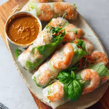 Shrimp Spring Rolls with Peanut Sauce