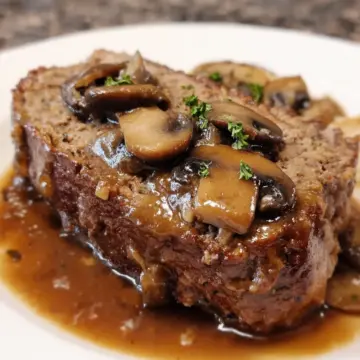 Meatloaf with Mushroom Gravy
