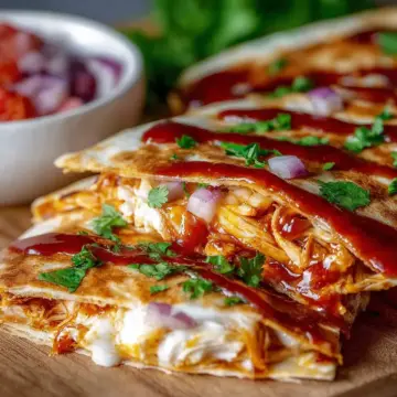 Hot Honey BBQ Chicken Quesadillas