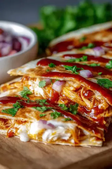 Hot Honey BBQ Chicken Quesadillas