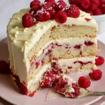 White Chocolate Raspberry Cake